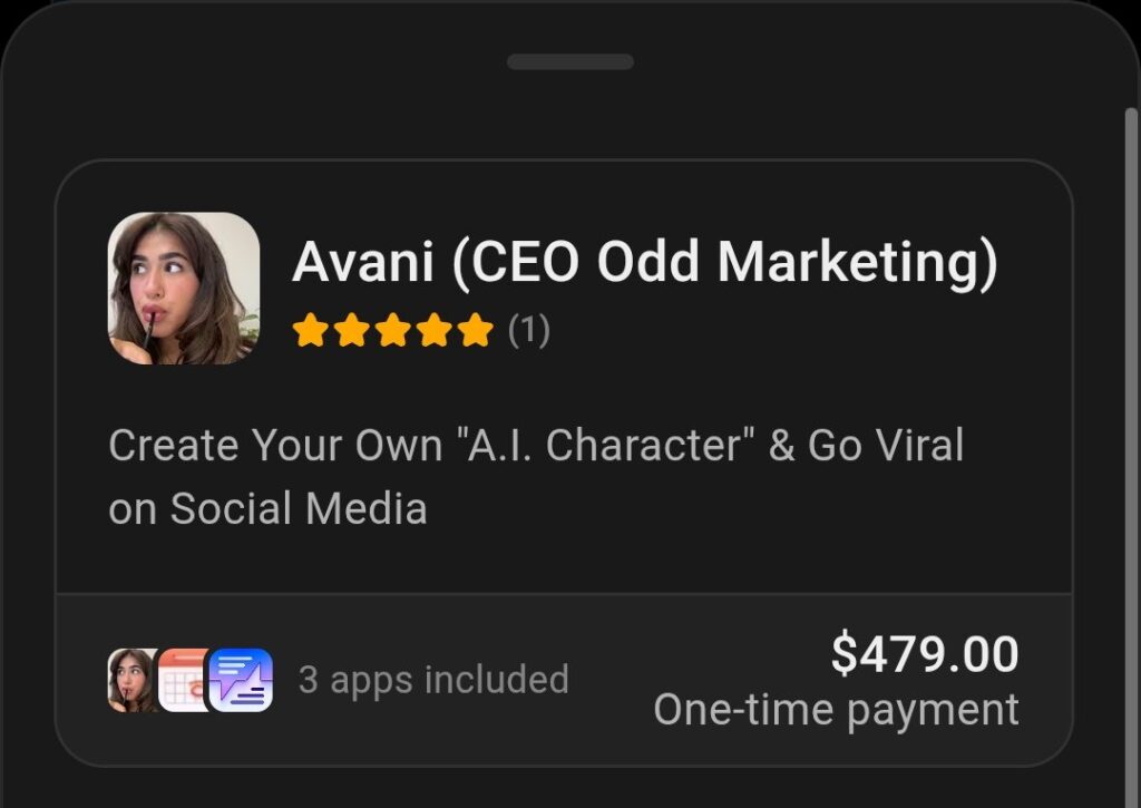 Avani - create your own "A.I. Character" & Go Viral on Social Media