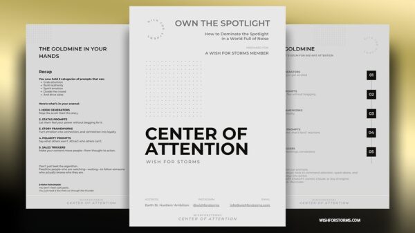 WishForStorms - Center of Attention - Dominate The Spotlight in a World Full of Noise
