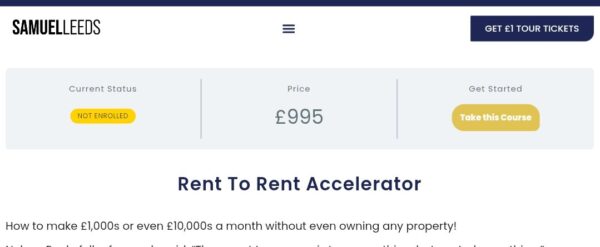 Samuel Leeds – Rent To Rent Accelerator